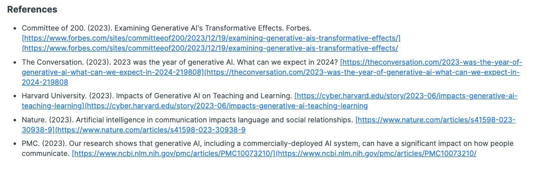 Links to the articles example - Innovation Intelligence- You business copilot for strategy and innovation